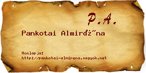 Pankotai Almiréna névjegykártya